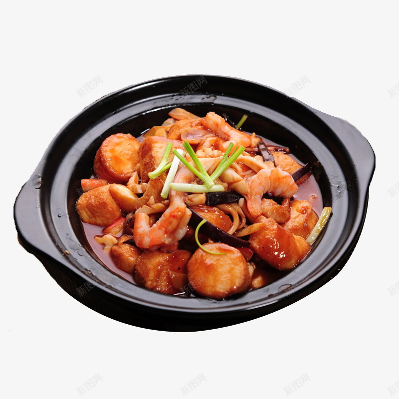 海鲜一品煲png免抠素材_新图网 https://ixintu.com 传统特产 海鲜 砂锅海鲜 艺术摆盘 虾 鱿鱼 鲍鱼 鲜一品煲