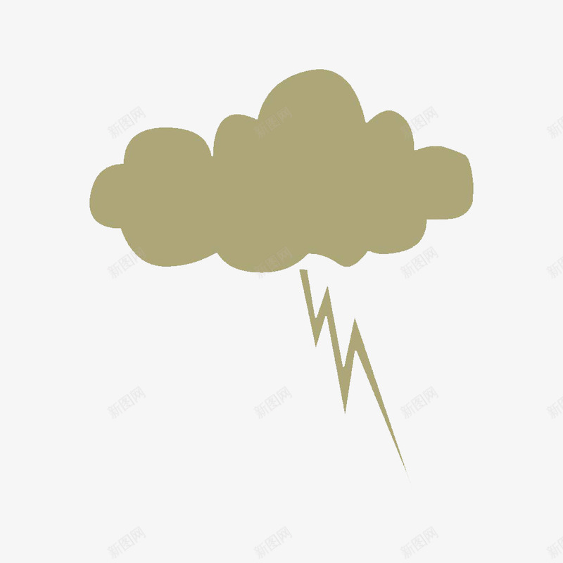 乌云闪电图标png_新图网 https://ixintu.com 图标 电击 素材 雷劈