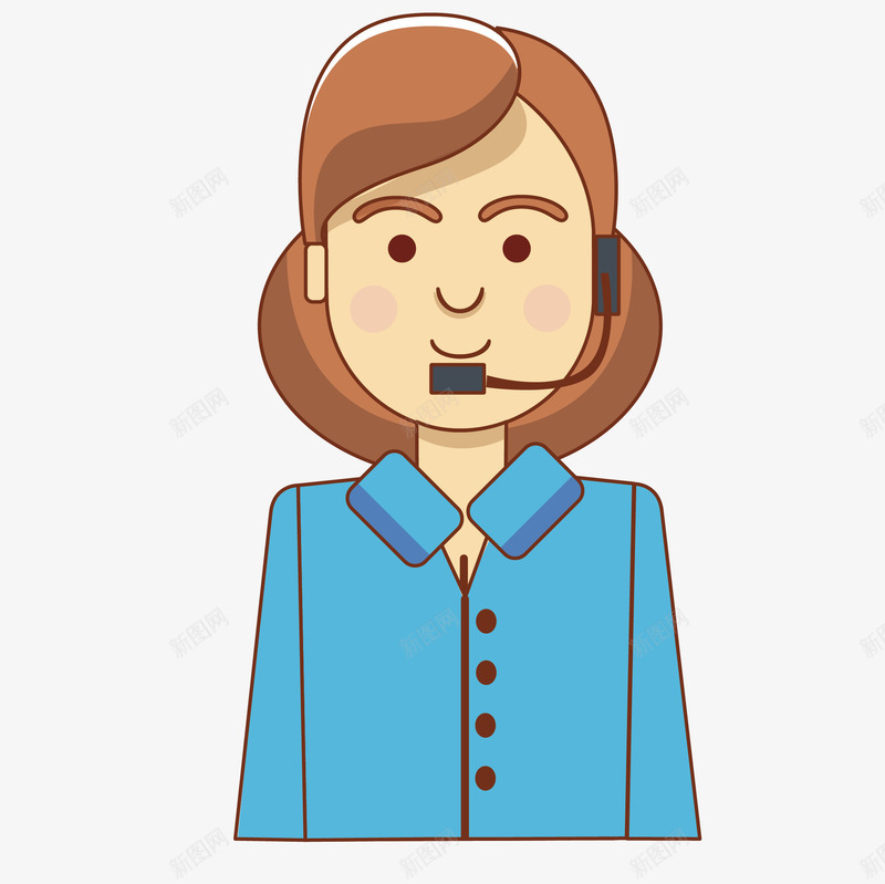 人物png免抠素材_新图网 https://ixintu.com 导游小姐 带耳麦的姑娘 讲解员