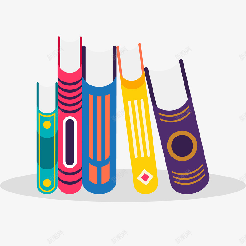 图书馆书籍矢量图ai免抠素材_新图网 https://ixintu.com 书本 书籍 印刷术 图书馆书籍免抠PNG 学习 彩色书籍 教科书 读物 矢量图