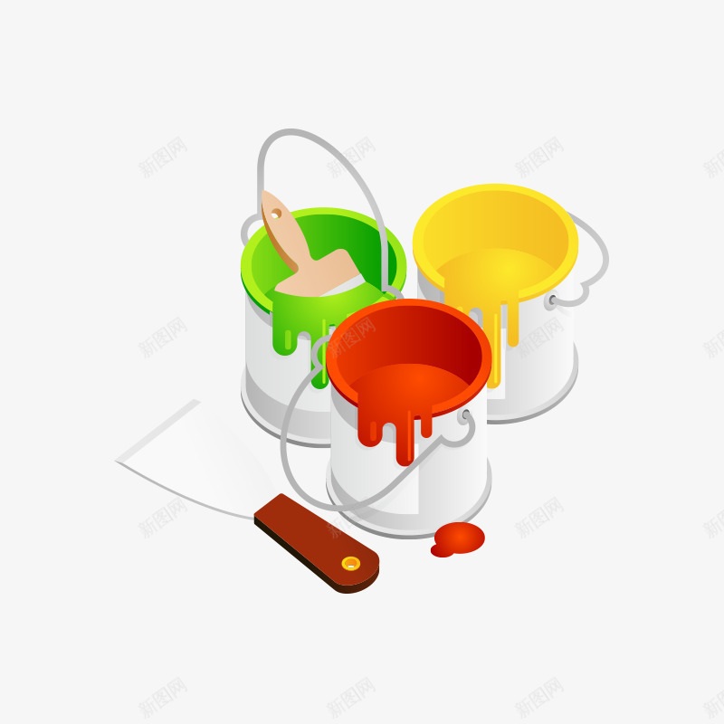 装修工具png免抠素材_新图网 https://ixintu.com 刷子 工具 材料 油漆 装修 装修工具 铲刀