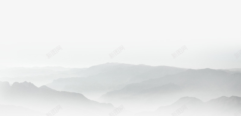水墨远山背景png免抠素材_新图网 https://ixintu.com 中国风 山水 水墨 素材 背景 远山
