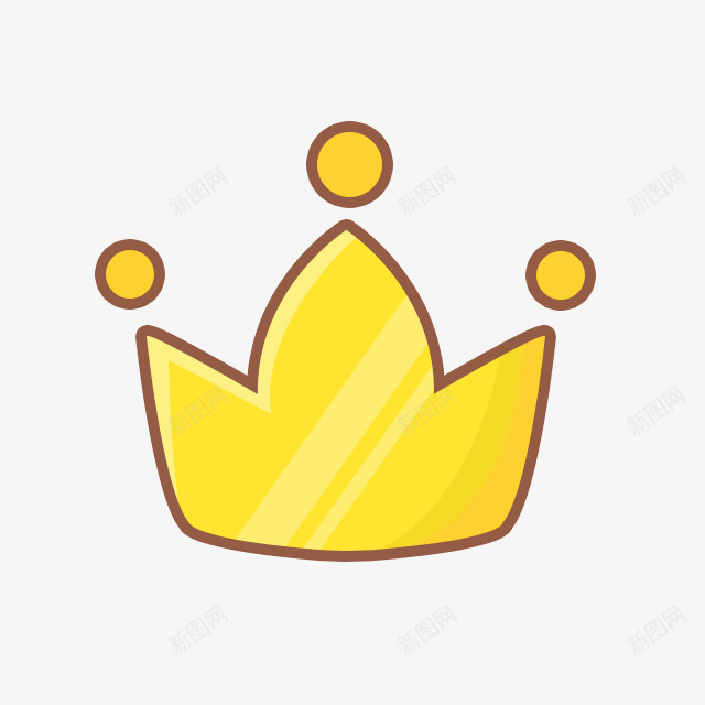 卡通金色皇冠图标png_新图网 https://ixintu.com 卡通 图标 皇冠 皇冠卡通图 金色