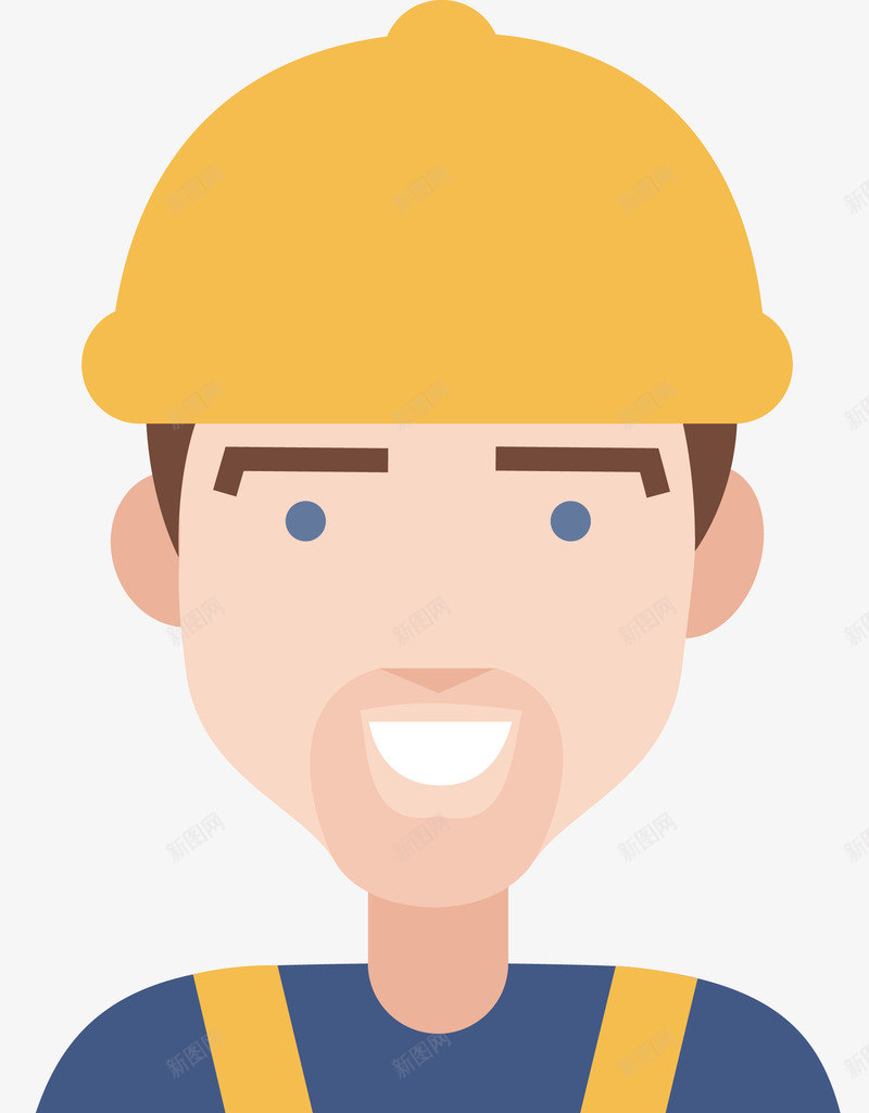 建筑工人矢量图ai免抠素材_新图网 https://ixintu.com 卡通人物 安全帽 男性 矢量图