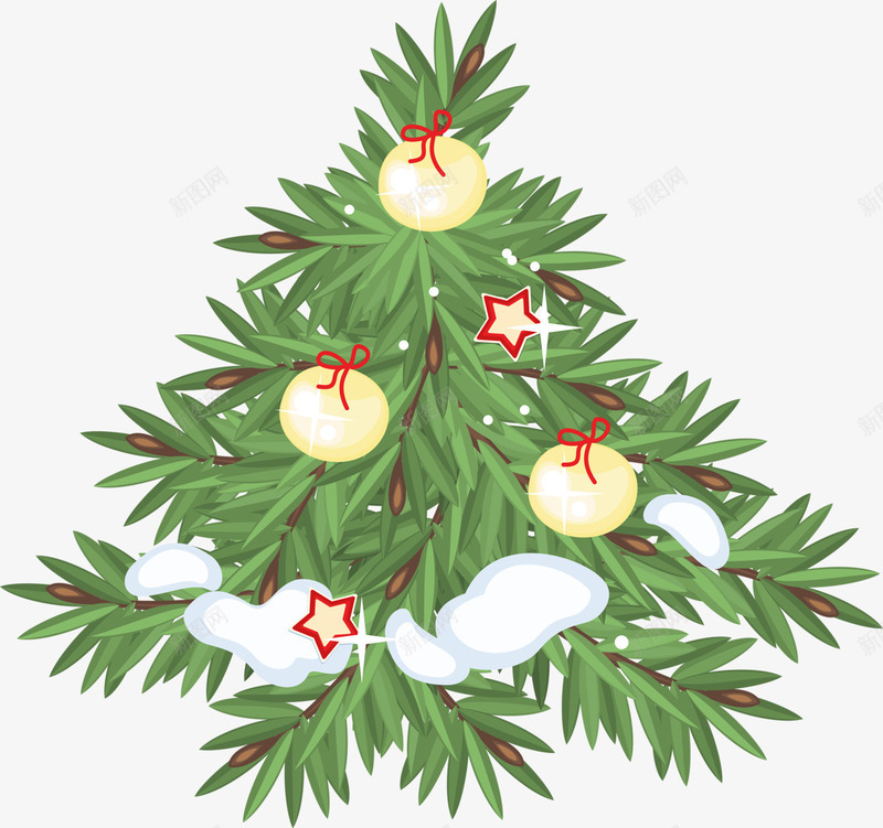卡通圣诞树png免抠素材_新图网 https://ixintu.com 卡通画 圣诞 圣诞元素 常青树 手绘 绿色