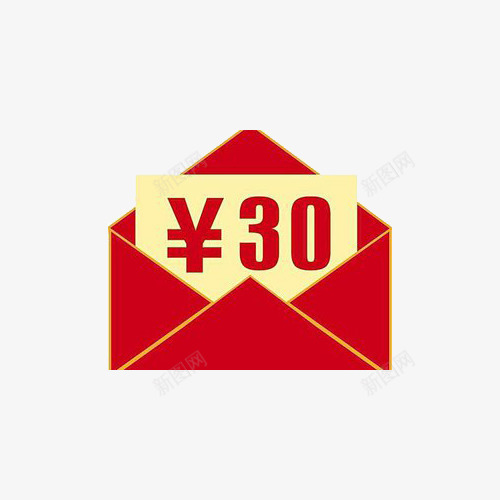 30元优惠券png_新图网 https://ixintu.com 30 优惠券 促销标签 红色标签