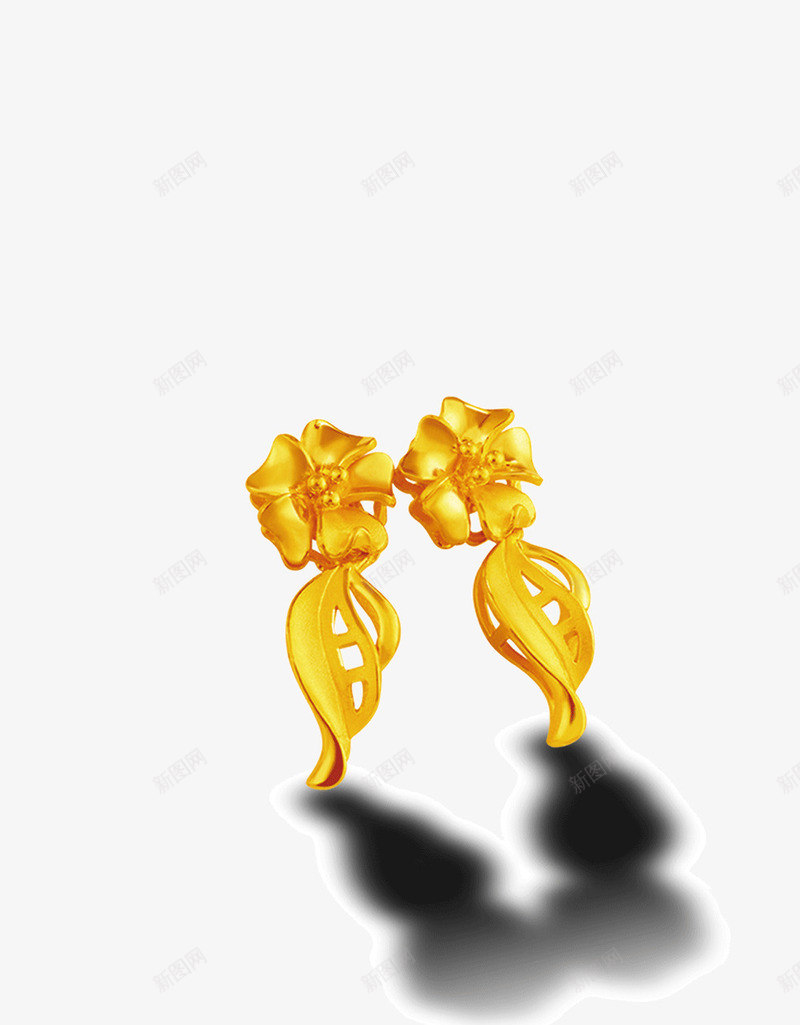 金耳环png免抠素材_新图网 https://ixintu.com 金银珠宝 首饰 黄金