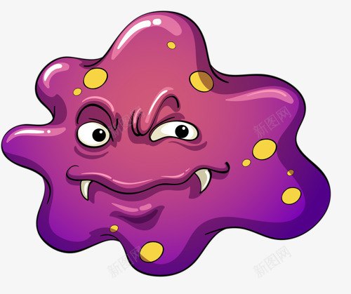 细菌png免抠素材_新图网 https://ixintu.com 卡通细菌 微生物 怪物 病毒