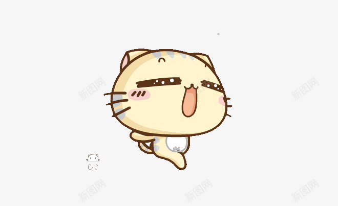 可爱小猫png免抠素材_新图网 https://ixintu.com 可爱 奔跑 激动 黄色