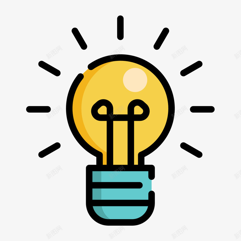 卡通灯泡图标png_新图网 https://ixintu.com UI图标 卡通灯泡 小程序 游戏UI 游戏图标 界面UI 网页UI