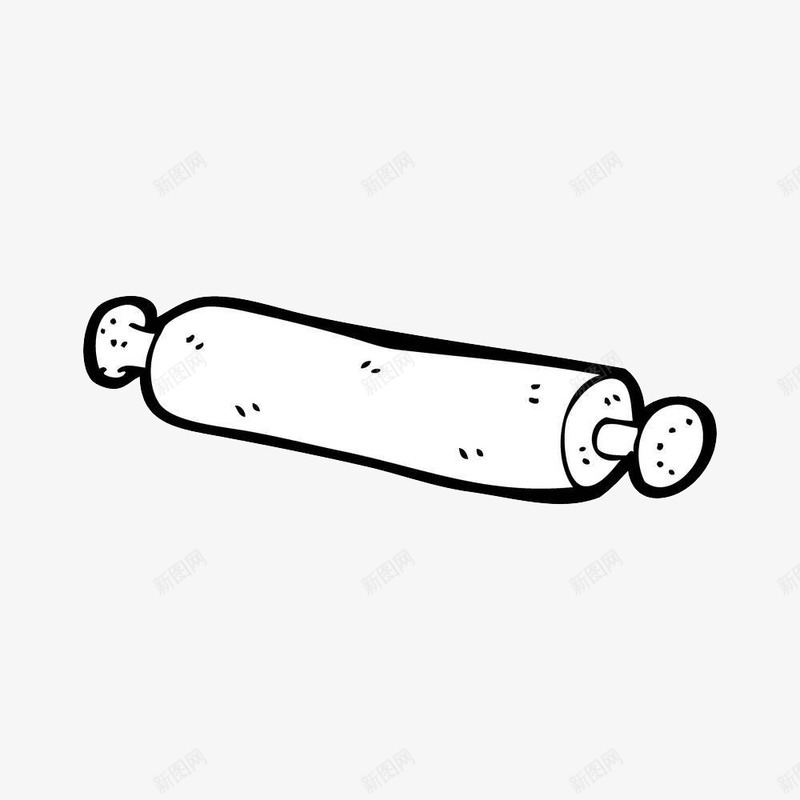 简单画擀面棍png免抠素材_新图网 https://ixintu.com 厨房用具 圆柱形 擀面杖 擀面棍 木条 木棍 棍子 棍棒