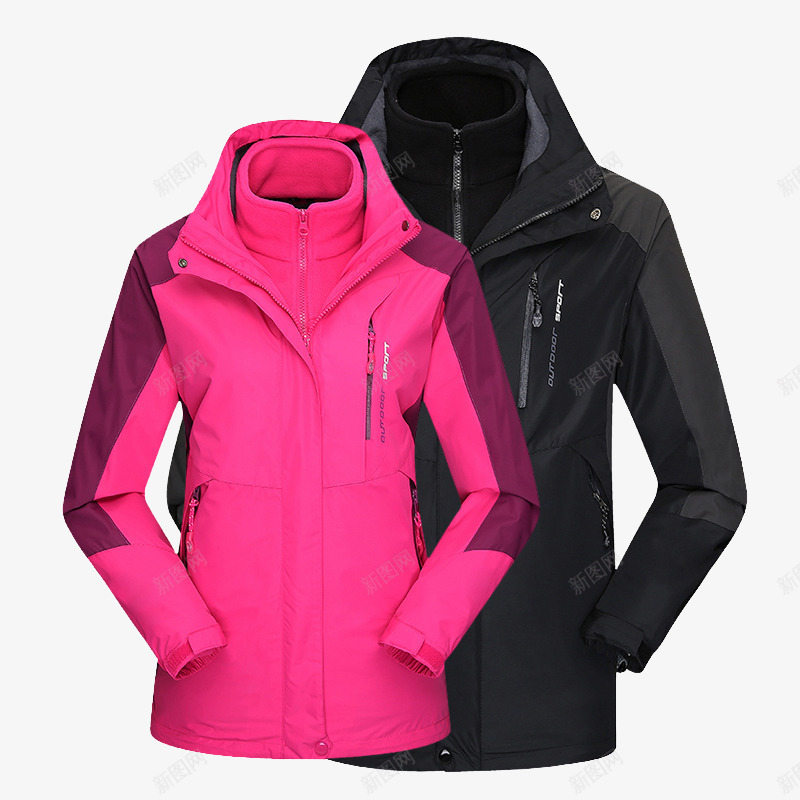 冲锋衣png免抠素材_新图网 https://ixintu.com 产品实物图 冲锋衣 户外 男女 登山服 衣物