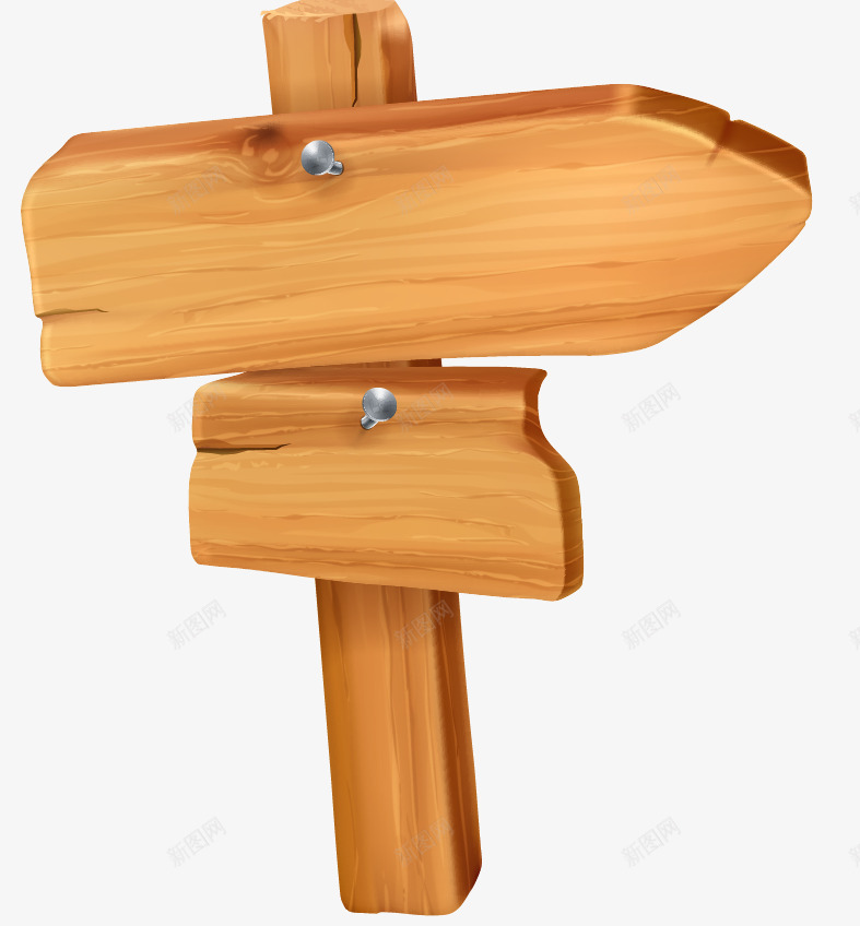 棕色木制指示牌png免抠素材_新图网 https://ixintu.com 指示牌 木制 棕色