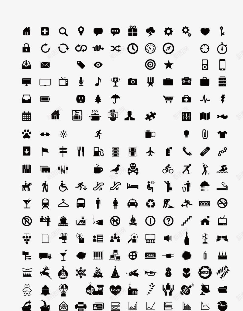 600个超实用ICON图标png_新图网 https://ixintu.com APP icon 图标 新图 新图网icon 矢量文件 网页设计