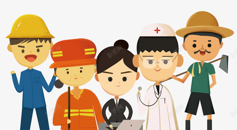手绘五一劳动节装饰插图劳动者插png免抠素材_新图网 https://ixintu.com 五一劳动节 劳动者 手绘 手绘五一劳动节装饰插图劳动者插画免费下载 插画 职业 装饰插图