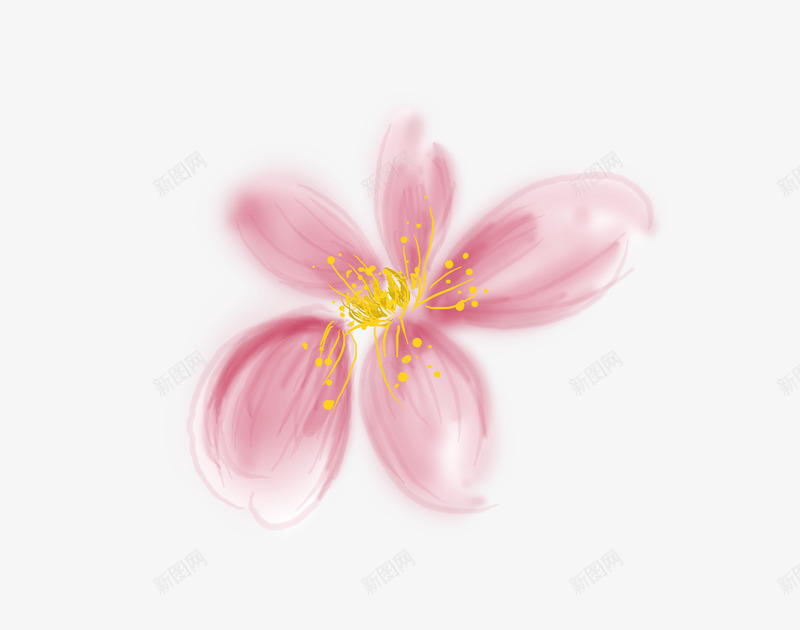 春天手绘粉色花png免抠素材_新图网 https://ixintu.com 手绘 春天元素 粉色 花 花朵