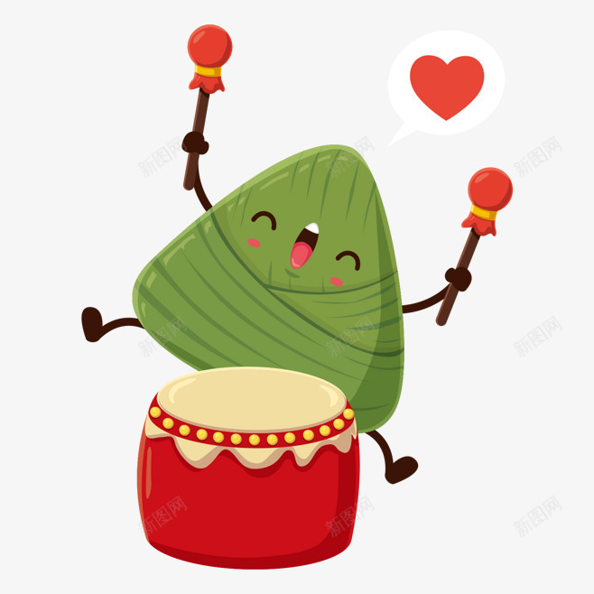端午节卡通粽子元素png免抠素材_新图网 https://ixintu.com 卡通粽子 端午简笔画 端午节 粽子 粽子元素 粽子插图