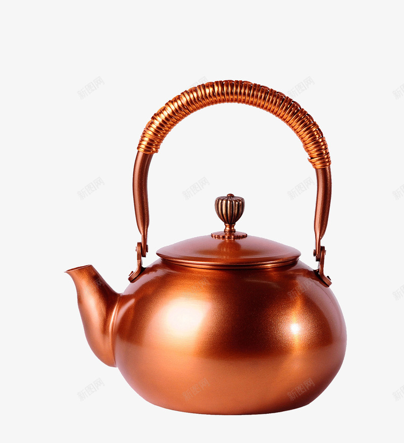 典工堂铜茶壶纯紫铜壶png免抠素材_新图网 https://ixintu.com 手工 煮茶茶具 煮茶铜壶 素壶A款 茶具 铜壶