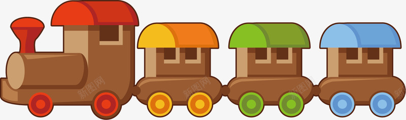 手绘玩具小火车png免抠素材_新图网 https://ixintu.com 创意 卡通 小火车 彩色图 手绘图 漫画 简单