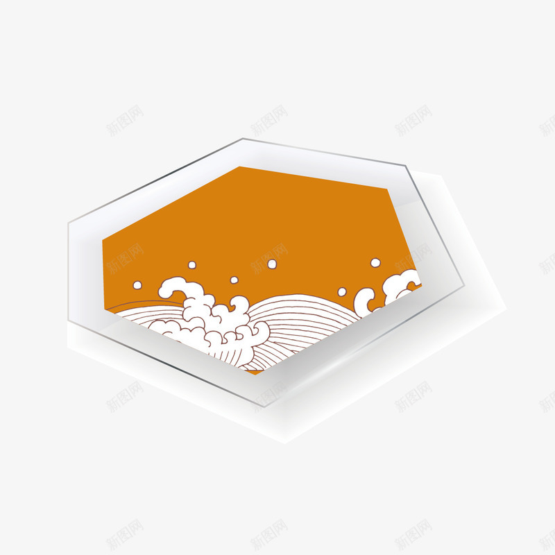 云纹玻璃贴图png免抠素材_新图网 https://ixintu.com 云纹 玻璃 玻璃贴图 贴图 黄色