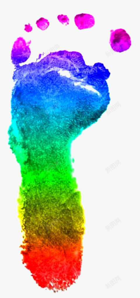 彩色脚印png免抠素材_新图网 https://ixintu.com 七彩 印记 水彩脚印 粉嫩足底 脚掌 足底