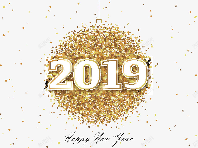 2019精致艺术字矢量图eps免抠素材_新图网 https://ixintu.com 2019 新年艺术字 艺术字 艺术字PNG 金色 金色艺术字 矢量图