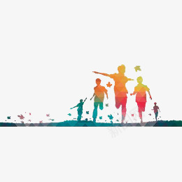 奔跑吧少年png免抠素材_新图网 https://ixintu.com 剪影 奔跑 少年