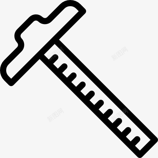 平行尺图标png_新图网 https://ixintu.com 尺 测量 绘制平行线