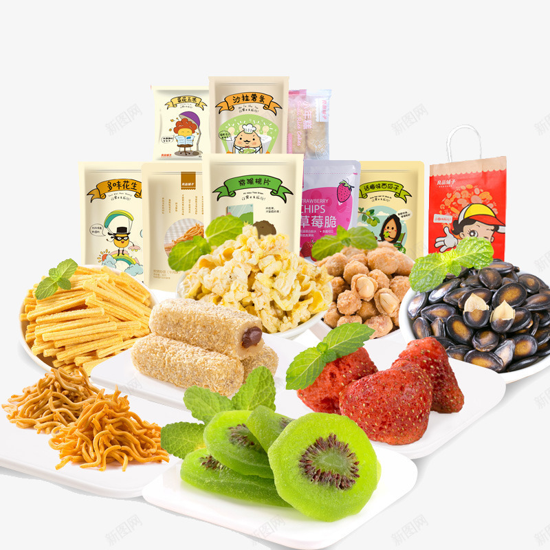 良品铺子特色零食png免抠素材_新图网 https://ixintu.com 产品实物 小吃 果干 瓜子 零嘴