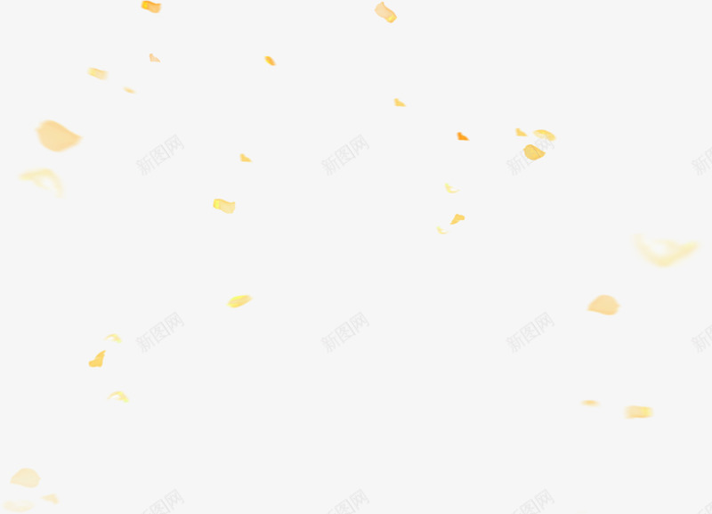 黄色简约花瓣漂浮png免抠素材_新图网 https://ixintu.com 免抠PNG 漂浮素材 简约 花瓣 黄色