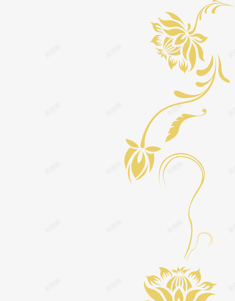 花朵花纹png免抠素材_新图网 https://ixintu.com 墙纸花纹 红色边条 纸花 纸花纹 纸花边 花朵 金色 金色纸花