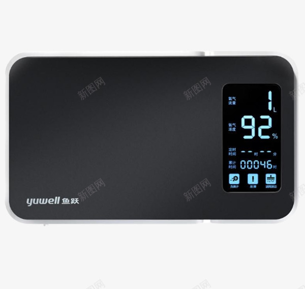 鱼跃制氧家用吸氧机png免抠素材_新图网 https://ixintu.com 产品实物 免费png 安全健康 生命吸氧 超静音 黑色