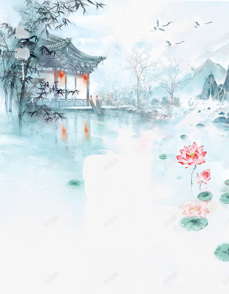 中国风水墨画风景png免抠素材_新图网 https://ixintu.com 中国风 古风 水墨画 竹子
