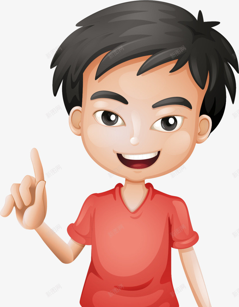站立不动的帅气男孩png免抠素材_新图网 https://ixintu.com 卡通男孩 帅气男孩 开心 短发男孩 站立不动 笑脸