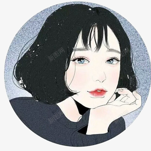 手绘女孩头像png免抠素材_新图网 https://ixintu.com 头像 女孩 手绘 插画