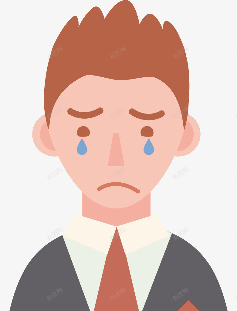 哭泣的男孩矢量图ai免抠素材_新图网 https://ixintu.com 伤心 卡通 哭泣 男孩 眼泪 蓝色 蓝色眼泪 矢量图