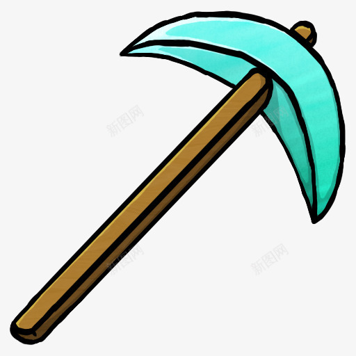 钻石镐图标png_新图网 https://ixintu.com diamond pickaxe 钻石 鹤嘴锄
