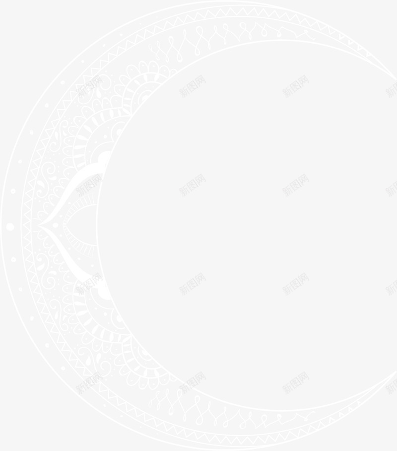 开斋节白色线条月亮png免抠素材_新图网 https://ixintu.com adha al eid ul 伊斯兰 伊斯兰教 古尔邦节 宰牲节
