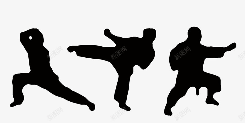 剪影png免抠素材_新图网 https://ixintu.com 中国武术 中国武魂 剪影 黑色