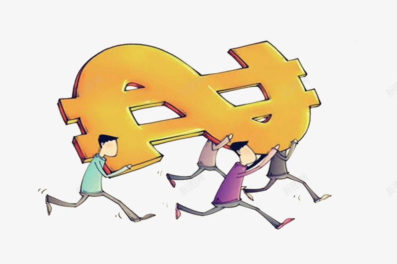 互联网金融png免抠素材_新图网 https://ixintu.com P2P 人 奔跑 美元符号