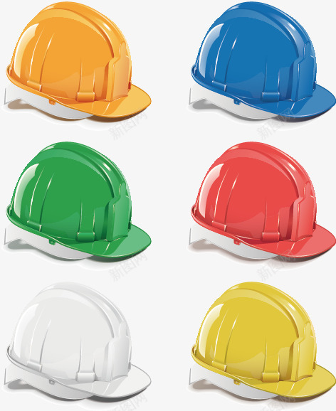 安全帽png免抠素材_新图网 https://ixintu.com 劳保用品 安全帽 彩色 施工 防护用品