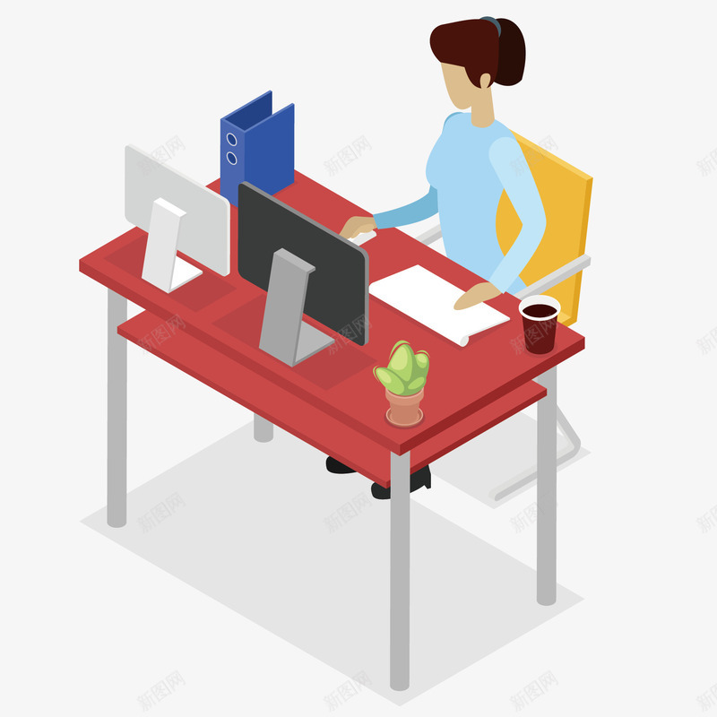商务办公场景卡通手绘矢量图eps免抠素材_新图网 https://ixintu.com 办公 卡通 商务 场景 工作台 扁平 手绘 电脑 矢量图