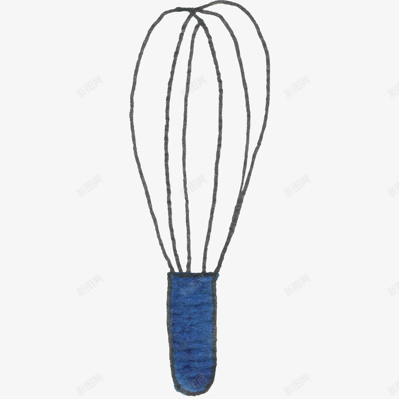 手绘的厨房用品打蛋器png免抠素材_新图网 https://ixintu.com 厨具 厨房用品 手绘打蛋器 打蛋器 线条 蓝色打蛋器