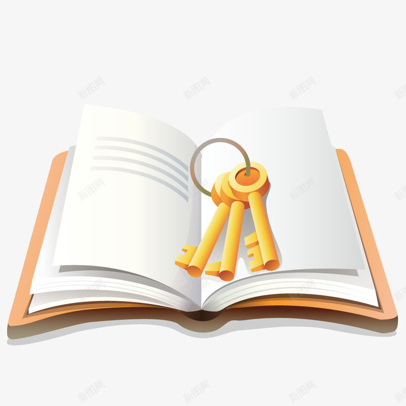 阅读书籍矢量图eps免抠素材_新图网 https://ixintu.com 书本 图书 学习 本子 财富 钥匙 矢量图