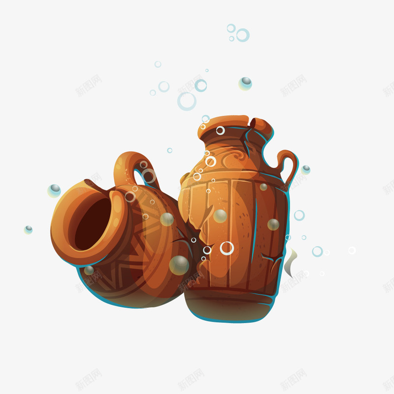 棕色破裂陶瓷罐子png免抠素材_新图网 https://ixintu.com 棕色 破裂 罐子 陶瓷