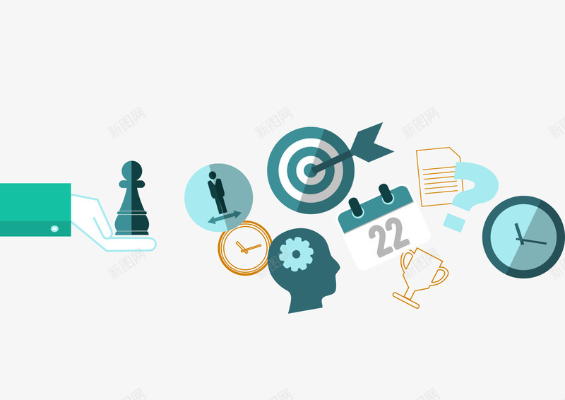 商务科技png免抠素材_新图网 https://ixintu.com 印章 商务 思维 时间 科技 飞镖