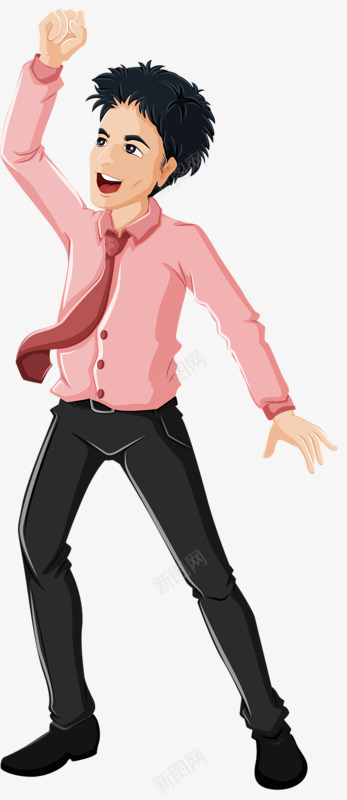 奋斗的青年png免抠素材_新图网 https://ixintu.com 员工 男孩 白领 职员 青年