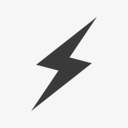 功率闪电简单的绿色图标png_新图网 https://ixintu.com lightning power 功率 闪电