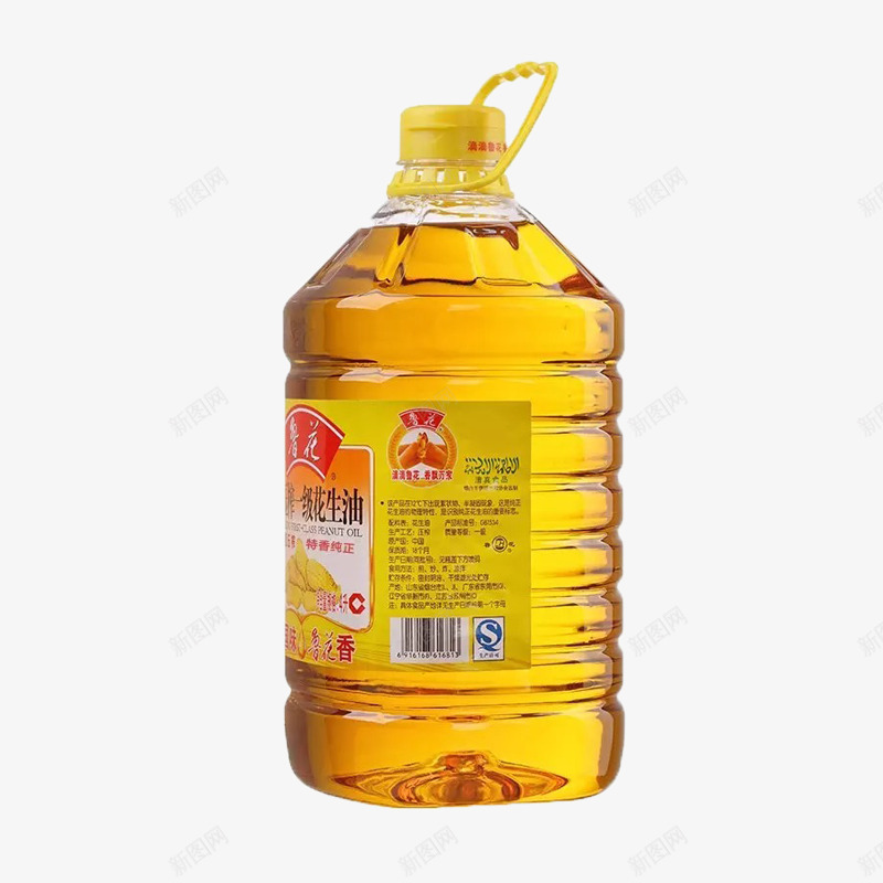 鲁花压榨花生油png免抠素材_新图网 https://ixintu.com 产品实物 花生油 调和油 食用油 黄色