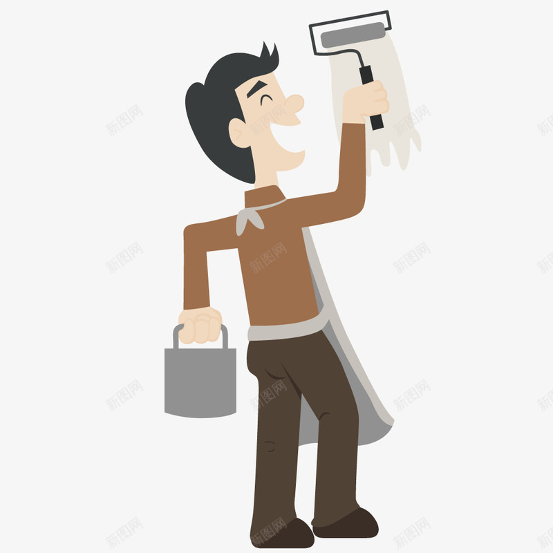 卡通室内装修人物粉刷工png免抠素材_新图网 https://ixintu.com 修理工 办公人物 卡通 卡通人物 卡通修理工人 卡通工人 卡通装修工人 安全头盔 室内 粉刷工 装修